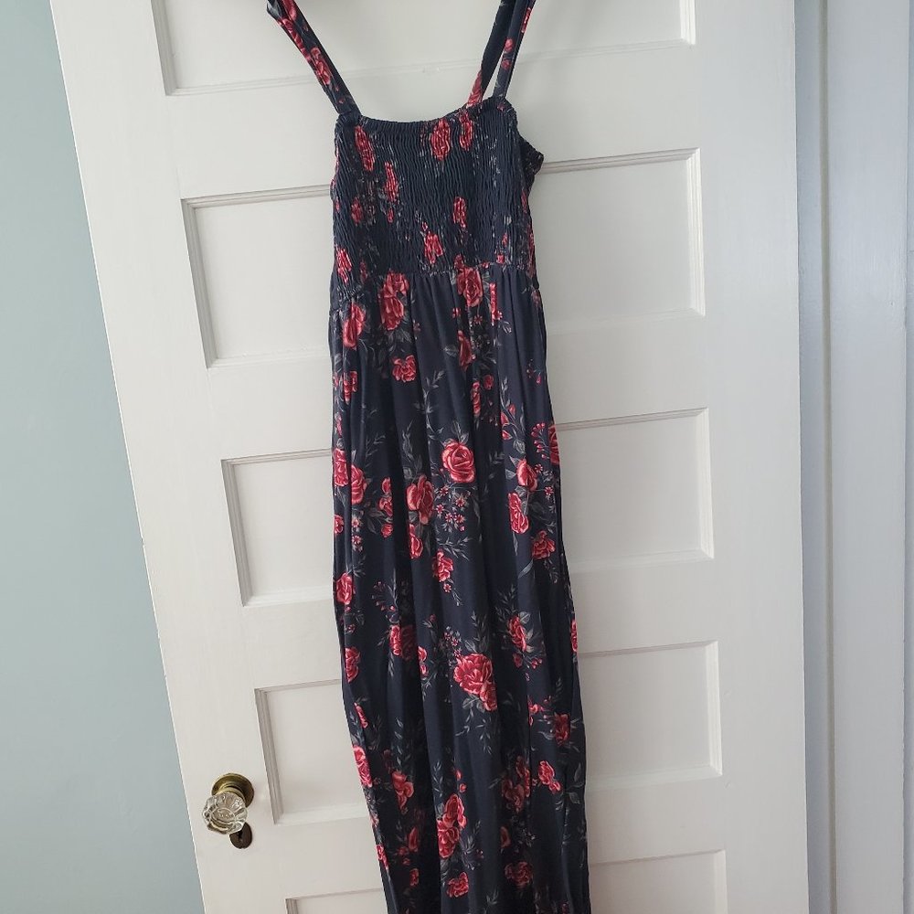 ASOS DESIGN Maternity ruffle strap shirred maxi